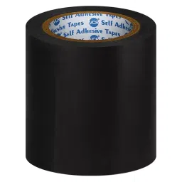 VCR 18 m x 144 mm Waterproof PVC Black Floor Marking Tape, 12 Rolls Per Pack-43