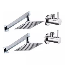 GENERIC Turbo Faucet Set with Shower Stainless Steel Chrome Finish Silver, FG134 ( Pack of 4)-image-69