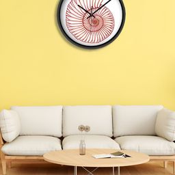 OLIVE TREE Black & Orange Printed Contemporary Wall Clock-image-73