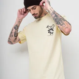 Genoa Men Printed Drop-Shoulder Sleeves T-shirt-image-45