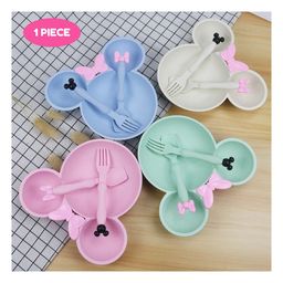 Puchku Baby Minnie Mouse Bowl Spoon Fork Set (Colour May Vary)-25