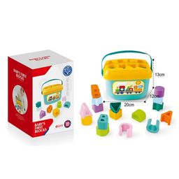 BitFeex Baby First Building Blocks With Alphabets & Shapes Shape Sorting Multicolor - 16 Pieces-1