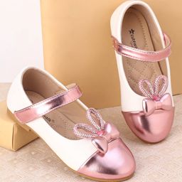 Cute Walk by Babyhug Slip On Bellies with Velcro Closure - Pink-image-51