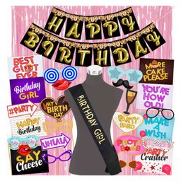 Wobbox Happy Birthday Props Birthday Banner & Sash Happy Birthday Decoration Items Multicolor -Pack Of 29-image-92