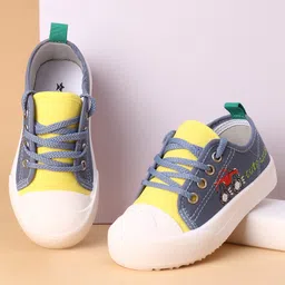 Cute Walk by Babyhug Laced Up Casual Shoes Truck Print - Blue-picture-36