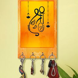 999Store Stylish Wood Wall Mount Decorative Key Holder - Shri Ganeshay-image-11