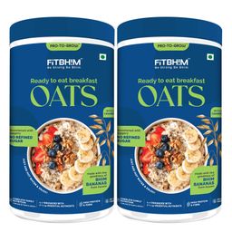 Pro-To-Grow Fitbhim Oats (Pack of 2) Ready to Eat Breakfast | Complete Family Nutritious Breakfast Cereals |  Easy to Prepare- 600 g-82