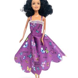 Planet of Toys 1Pcs Girls Look Durable Fashion Doll, Beautiful Doll Toy Set with Movable Joints(Purple) - Height 30 cm-95