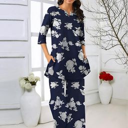 SZN Women Pure Cotton Printed Co-Ords-picture-10