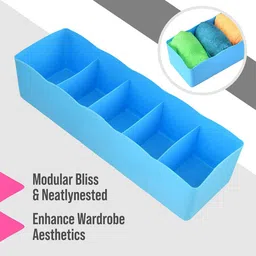 Kuber Industries Green & Yellow 3 Pieces Regular Drawer Organisers image 4
