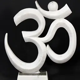 Exotic India White Large Om - Auspicious Symbol of Hinduism Religious Idol Showpiece-image-37