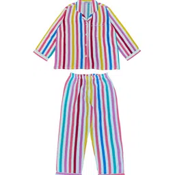 shopbloom Unisex Kids Striped Night suit-image-27