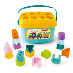 BitFeex Baby First Building Blocks With Alphabets & Shapes Shape Sorting Multicolor - 16 Pieces image 4