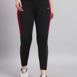 CLOTHWIK COLLECTION Women Colourblocked Slim-Fit Rapid-Dry Tights-51