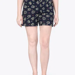 ariel Women Pure Cotton Printed Mid-Rise Lounge Shorts-picture-47