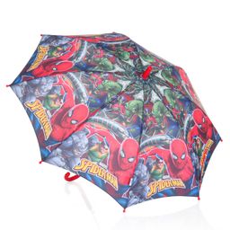 john's umbrellas John's Umbrella  Spiderman Print Straight Umbrella with J Curve Handle - Multicolor image 5