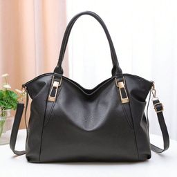 PURPLEHUNT Leather Oversized Shopper Handheld Bag with Tasselled-16