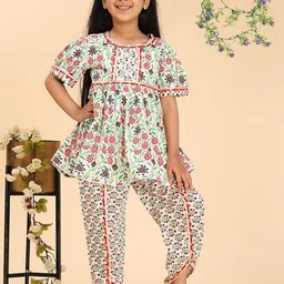 Cutiekins Girls Floral Printed Kurta with Dhoti Pant-picture-58
