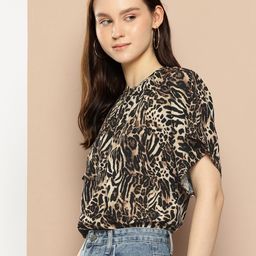 encore by INVICTUS Animal Print Top-image-59