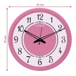 RANDOM Pink & Black Algerian Font Round Shaped Wall Clock image 5