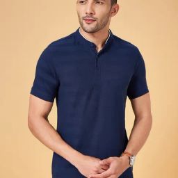 Byford by Pantaloons Ink Blue Slim Fit Striped T-Shirt-picture-13