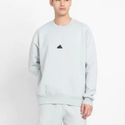 Adidas Grey Cotton Regular Fit Printed Sweatshirt-picture-26