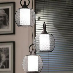 Kapoor Lamp Shades White & Grey Metal Adora Trio Combo Pendant Ceiling Light-image-36