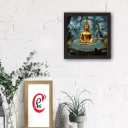 eCraftIndia Laughing Buddha Design Satin Matt Texture UV Art Painting-image-83
