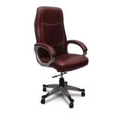 Caddy High Back Revolving office and Home Chair TAN PU Leatherette CD196-image-91