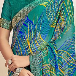 Anouk Rustic Pure Chiffon Designer Saree image 5