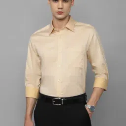 Louis Philippe Gods & Kings Beige Cotton Regular Fit Shirt-picture-35