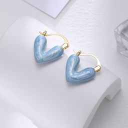 FIMBUL Heart Shaped Hoop Earrings-image-32