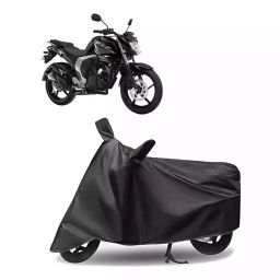 Auto Pearl Polyester Two Wheeler Cover for Yamaha FZ FI BS6 (Grey)-image-90
