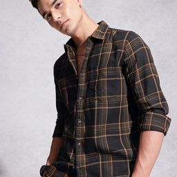 WROGN Opaque Checked Pure Cotton Casual Shirt-image-37