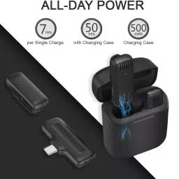 LEKATO Wireless Microphone System Uni-directional Battery Powered 70 dB with Charging Case, J-12 image 2