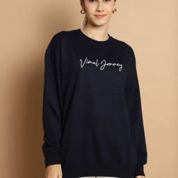Vimal Jonney Navy Printed Pullover-picture-8