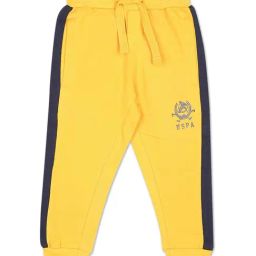 U.S. Polo Assn. Kids Yellow Cotton Regular Fit Joggers-image-60