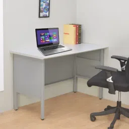 Nilkamal Noah Grey Engineered Wood Office Table with 2 Drawers-image-25