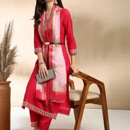 Moda Rapido Women Pink Kurta Sets-picture-45