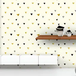 ArtzFolio Printed UV-Resistant Anti-Bacterial Grunge Style Triangles Peel & Stick Wallpaper-image-59