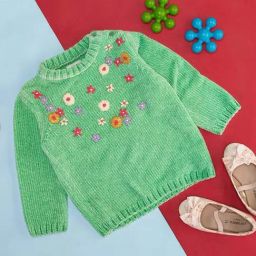Pantaloons Baby Green Cotton Embroidered Full Sleeves Sweater-image-35