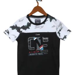 Monte Carlo Kids Black & White Printed T-Shirt-picture-43