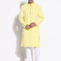 SHOWOFF Men Striped Regular Kurta with Trousers-picture-36