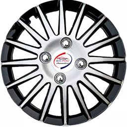 Auto Pearl CDC57 R14 35.56 cm (14 Inch) Press Type Wheel Hubcap with Retention Ring Silver Black Wheel Cover for Universal for Car Universal for Car (Set of 4)-image-48