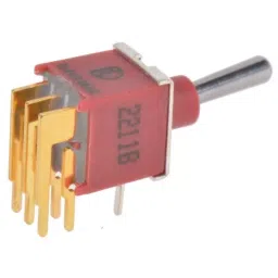 RS PRO Toggle Switch PCB Mount On-(On) DPDT Through Hole Terminal, 7347157P-64