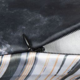 HOUZZCODE Black & White Set of 2 Abstract Square Cushion Covers image 2