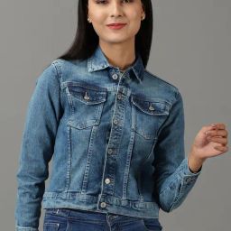 SHOWOFF Blue Regular Fit Denim Jacket-24