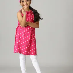 Kiddopanti Kids Pink Printed Kurta-image-61
