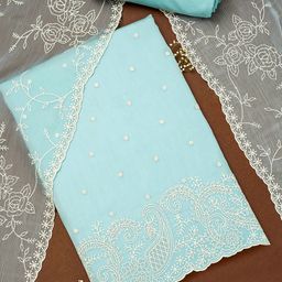Soch Embroidered Silk Chiffon Unstitched Dress Material-image-37