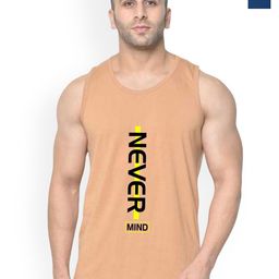 SLOWLORIS Pack Of 2 Printed Round Neck Sleeveless Bio-Wash Cotton Gym Vests-picture-33